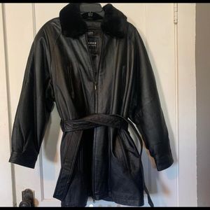 Wilson’s leather jacket with faux fur collar